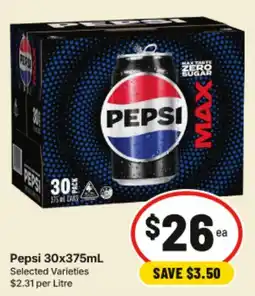 IGA Pepsi Selected Varieties offer