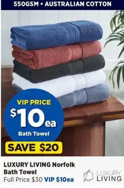 Spotlight Luxury Living Norfolk Bath Towel offer