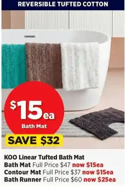 Spotlight Koo linear tufted bath mat offer