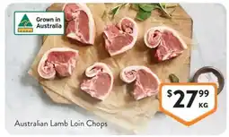Foodworks Australian Lamb Loin Chops offer