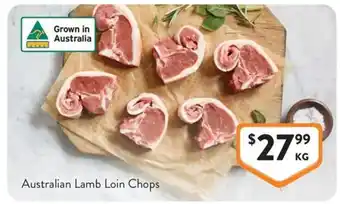 Foodworks Australian Lamb Loin Chops offer