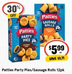 IGA Patties Party Pies/Sausage Rolls offer