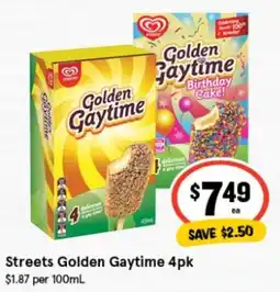 IGA Streets Golden Gaytime offer