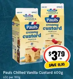 IGA Pauls Chilled Vanilla Custard offer