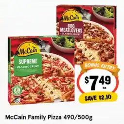 IGA McCain Family Pizza offer