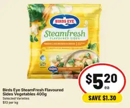 IGA Birds Eye SteamFresh Flavoured Sides Vegetables offer
