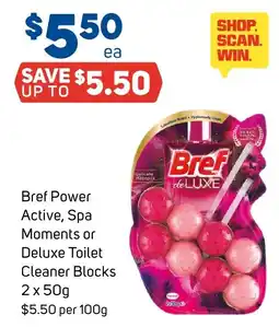 Foodland Bref Power Active, Spa Moments or Deluxe Toilet Cleaner Blocks offer