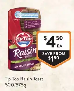Foodworks Tip Top Raisin Toast offer