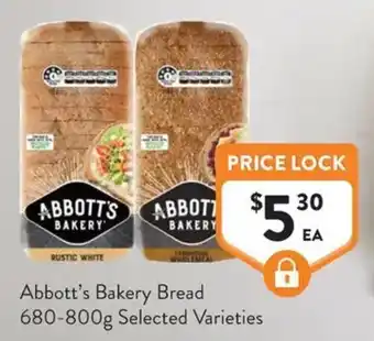 Foodworks Abbott's Bakery Bread offer