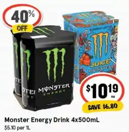 IGA Monster Energy Drink offer