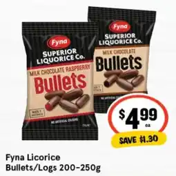 IGA Fyna Licorice Bullets/Logs offer