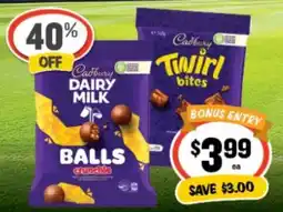 IGA Cadbury Dairy Milk Balls Crunchie offer