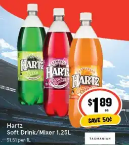 IGA Hartz Soft Drink/Mixer offer
