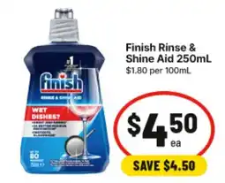 IGA Finish Rinse & Shine Aid offer