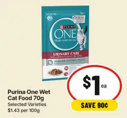 IGA Purina One Wet Cat Food offer