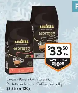 Foodworks Lavazza Barista Gran Crema, Perfetto or Intenso Coffee offer