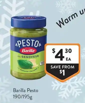 Foodworks Barilla Pesto offer