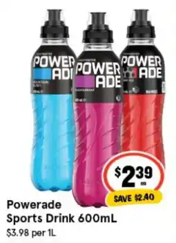 IGA Powerade Sports Drink offer