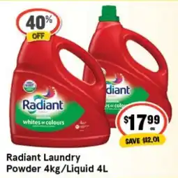 IGA Radiant Laundry Powder offer