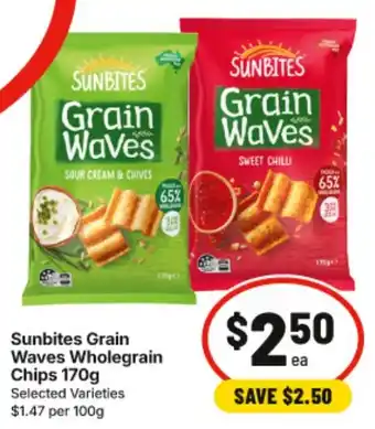 IGA Sunbites Grain Waves Wholegrain Chips offer