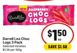 IGA Darrell Lea Choc Logs offer