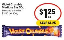 IGA Violet Crumble Medium Bar offer