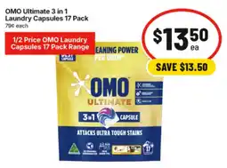 IGA OMO Ultimate 3 in 1 Laundry Capsules offer