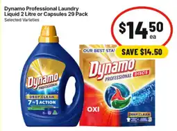 IGA Dynamo Professional Laundry Liquid 2 Litre or Capsules 29 Pack offer