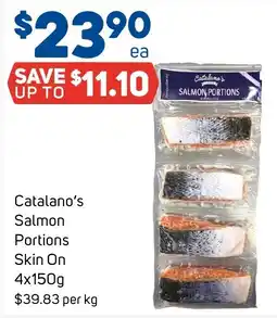 Foodland Catalano's Salmon Portions Skin On offer