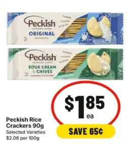 IGA Peckish Rice Crackers Varieties offer