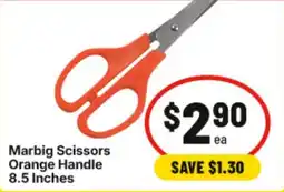 IGA Marbig Scissors Orange Handle offer