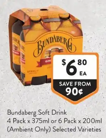 Foodworks Bundaberg Soft Drink offer