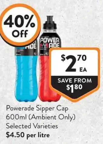 Foodworks Powerade Sipper Cap offer