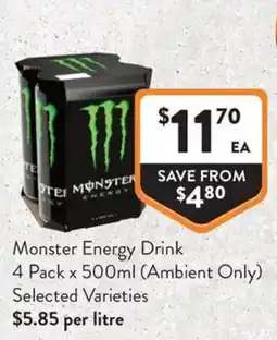 Foodworks Monster Energy Drink offer