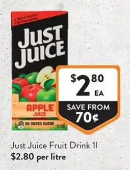 Foodworks Just Juice Fruit Drink offer
