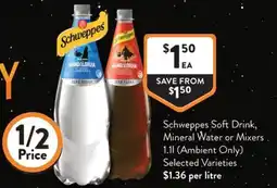 Foodworks Schweppes Mandolorian Soft Drink offer