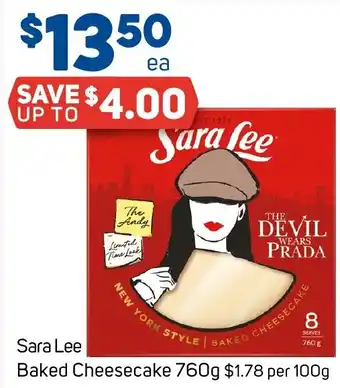 Foodland Sara Lee Baked Cheesecake offer