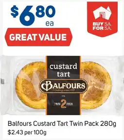 Foodland Balfours Custard Tart Twin Pack offer