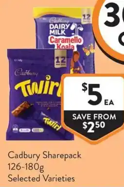 Foodworks Cadbury Sharepack Selected Varieties offer