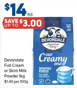 Foodland Devondale our Creamy one Instant Milk Powder offer