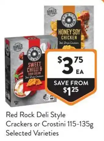 Foodworks Red Rock Deli Style Crackers offer