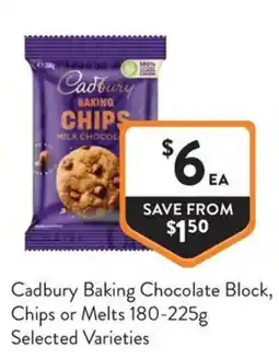 Foodworks Cadbury Baking Chocolate Block offer