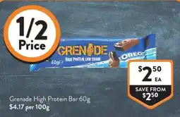 Foodworks Grenade High Protein Bar offer