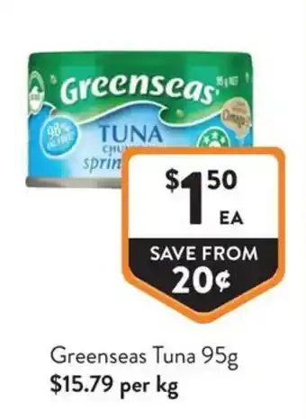 Foodworks Greenseas Tuna offer