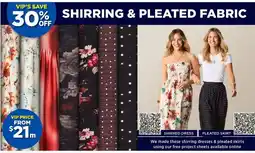 Spotlight Shirring & Pleated Fabric offer