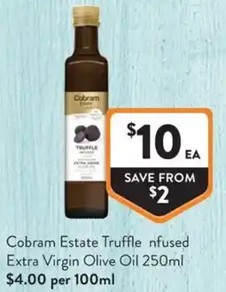 Foodworks Cobram Estate Truffle nfused Extra Virgin Olive Oil offer