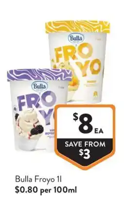 Foodworks Bulla Froyo 1l offer
