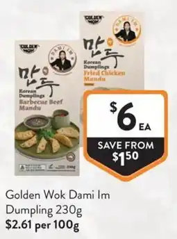 Foodworks Golden Wok Dami Im Dumpling offer