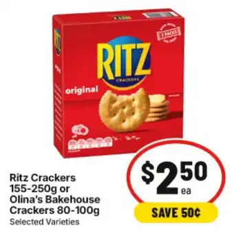 IGA Ritz Crackers offer