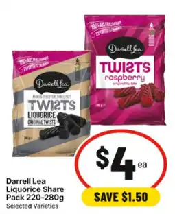 IGA Darrell Lea Liquorice Share Pack Selected Varieties offer